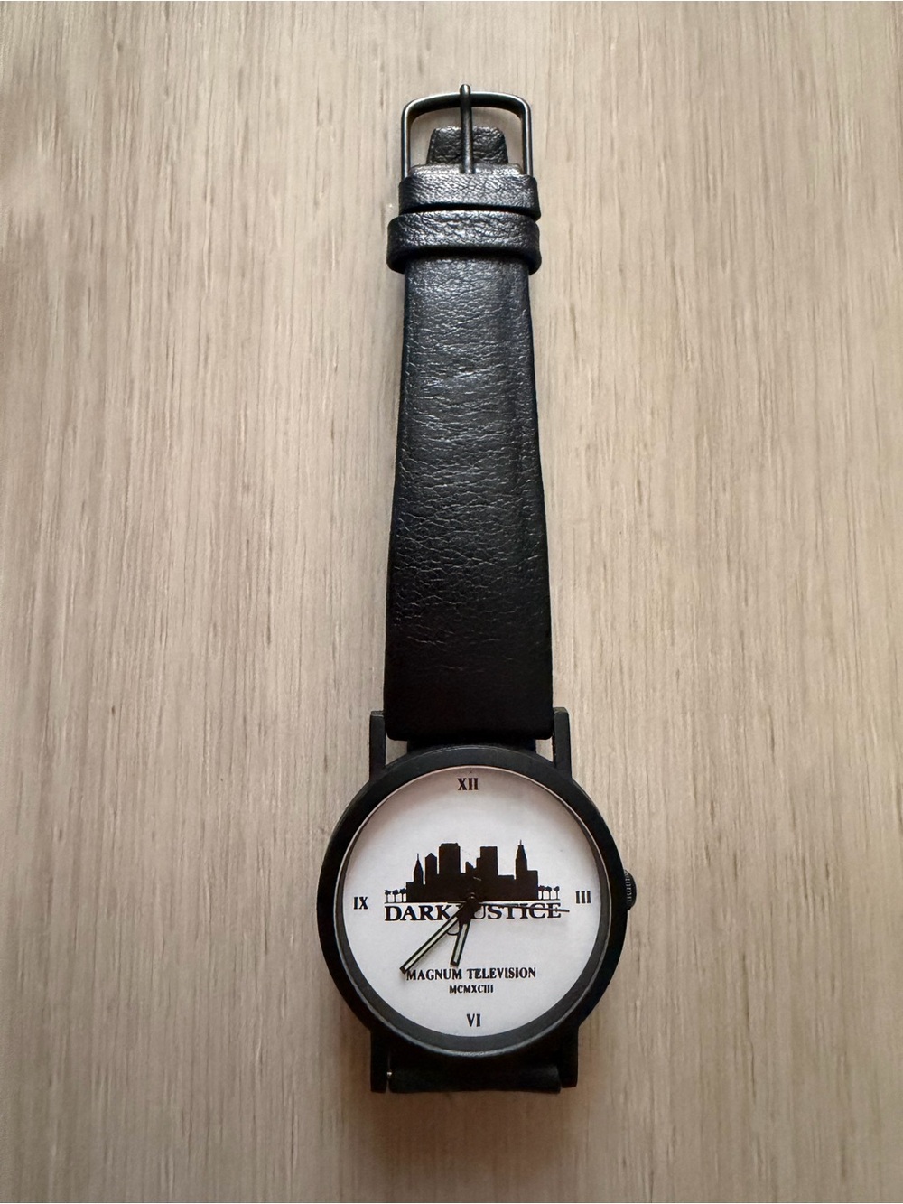 Vintage 1993 Dark Justice Promo Watch Leather Band New Battery